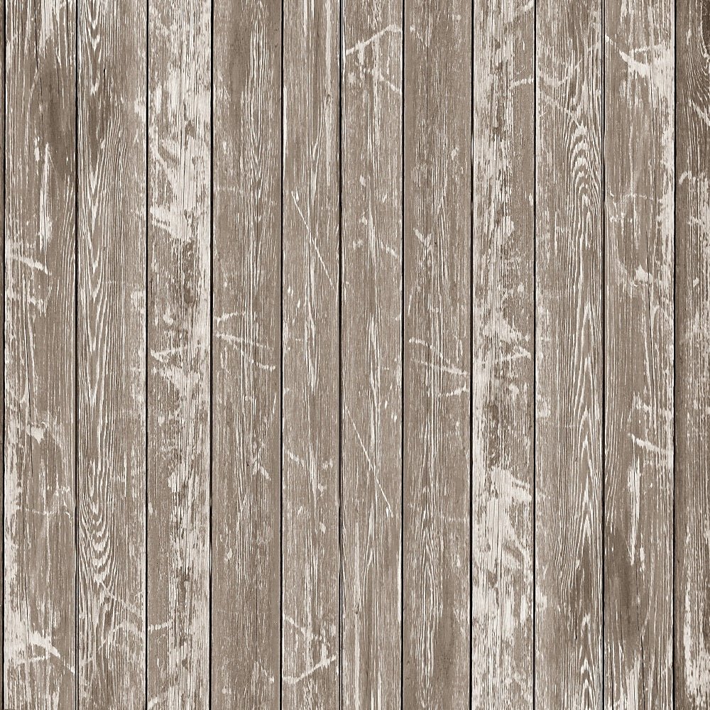 Rustic Wood Planks Fabric - Light Brown