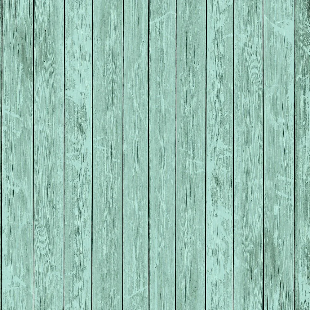 Rustic Wood Planks Fabric - Medium Teal