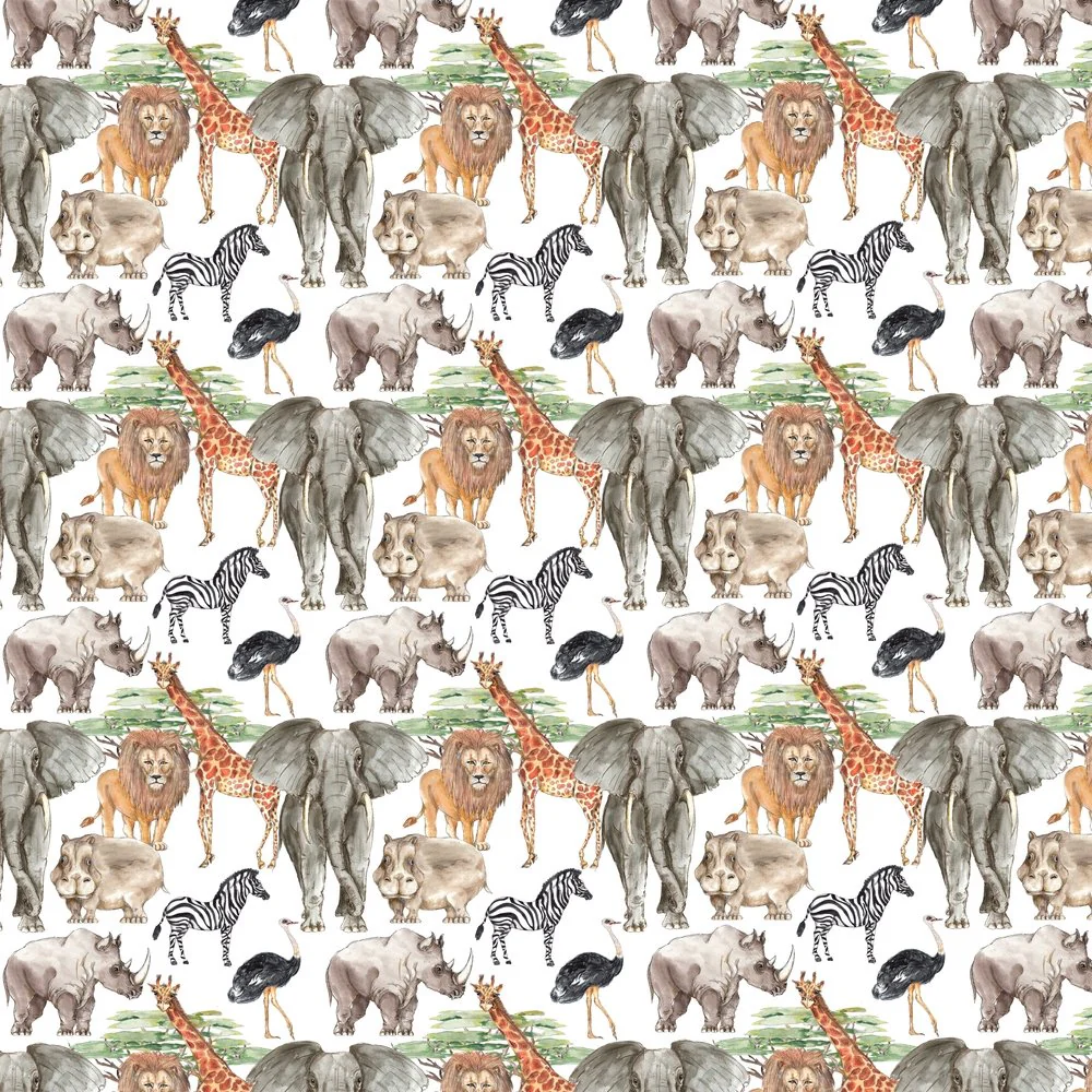 Safari Animal Fabric - Multi