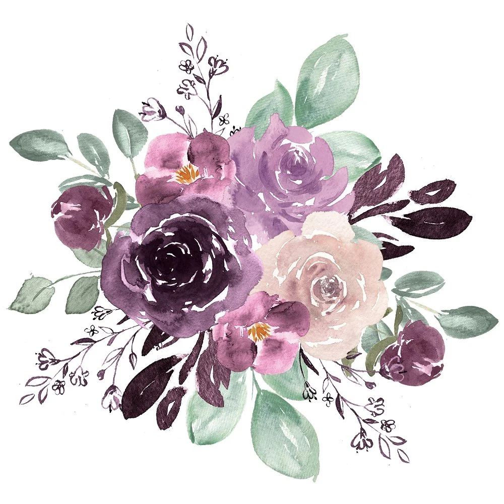 Sangria Dreams Floral Arrangement #1 Fabric Panel