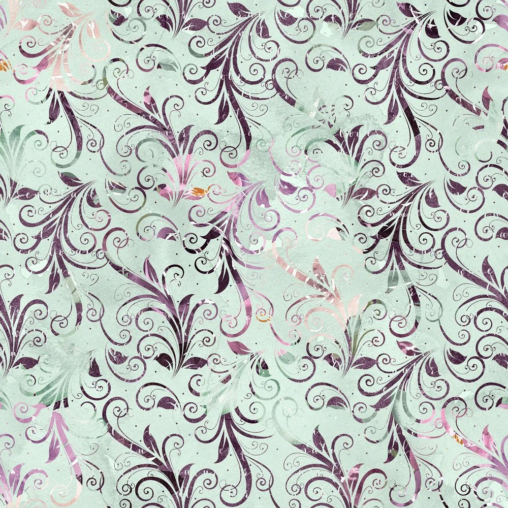 Sangria Dreams Leaves Fabric - Blue