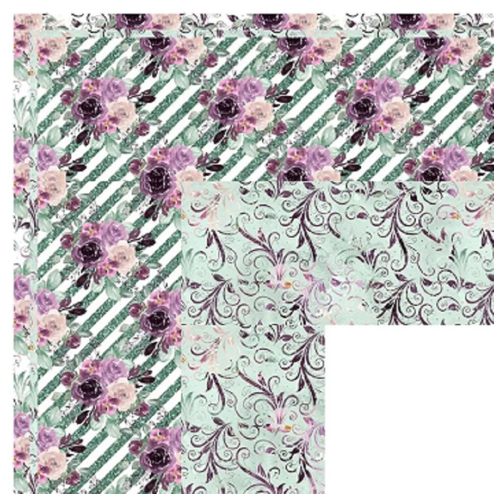 Sangria Mint Dreams Floral Wall Hanging 42" x 42" - Image 3