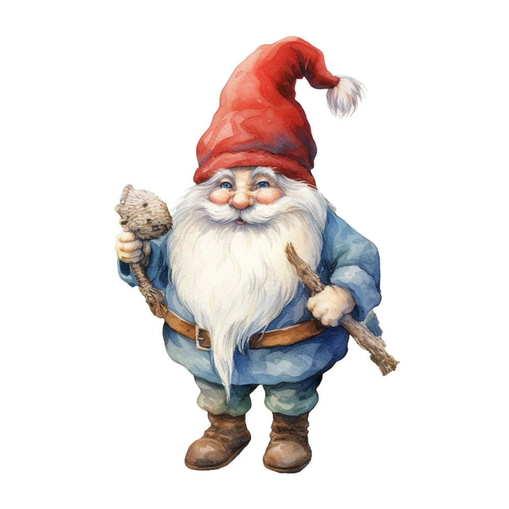 Santa Claus Gnomes #1 Fabric Panel