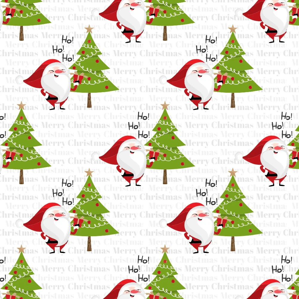 Santa's Merry Christmas Fabric
