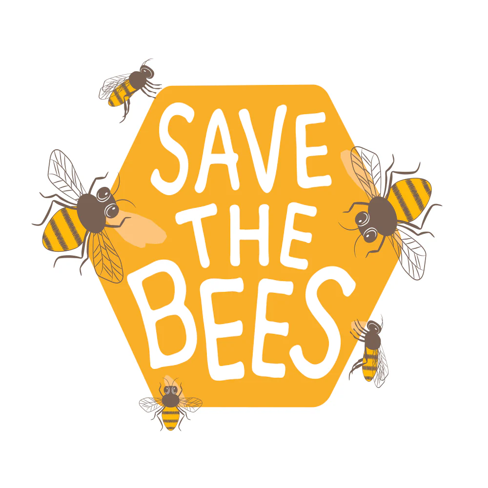 Save The Bees Fabric Panel