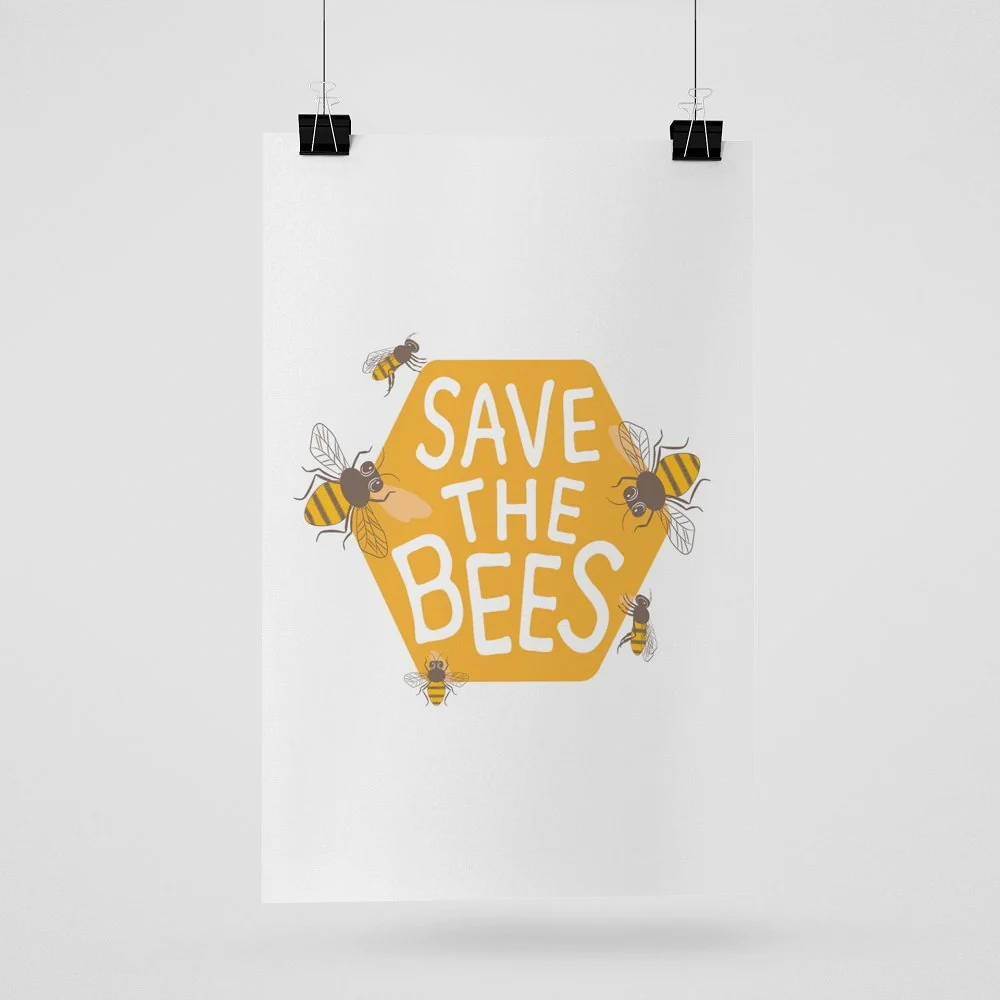 Save The Bees Fabric Panel - Image 3