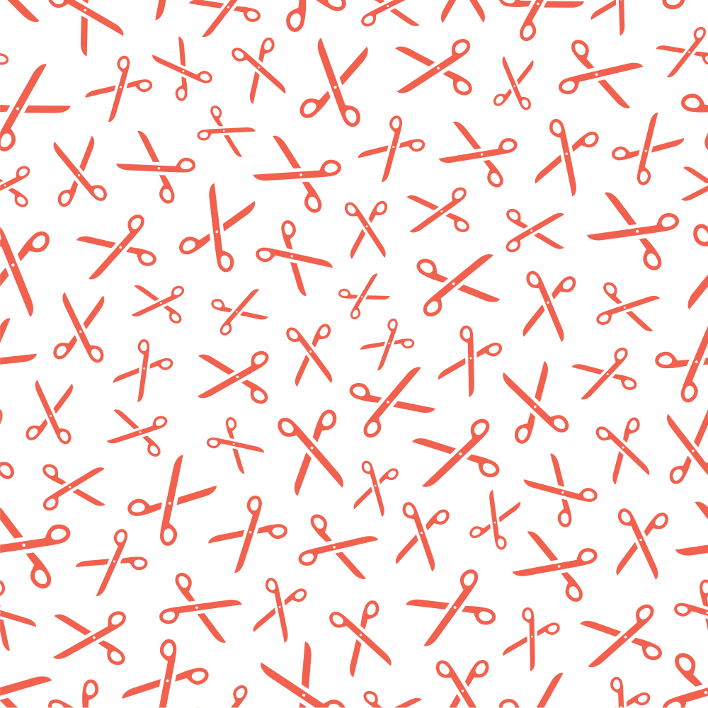 Scissors Fabric - Cinnabar