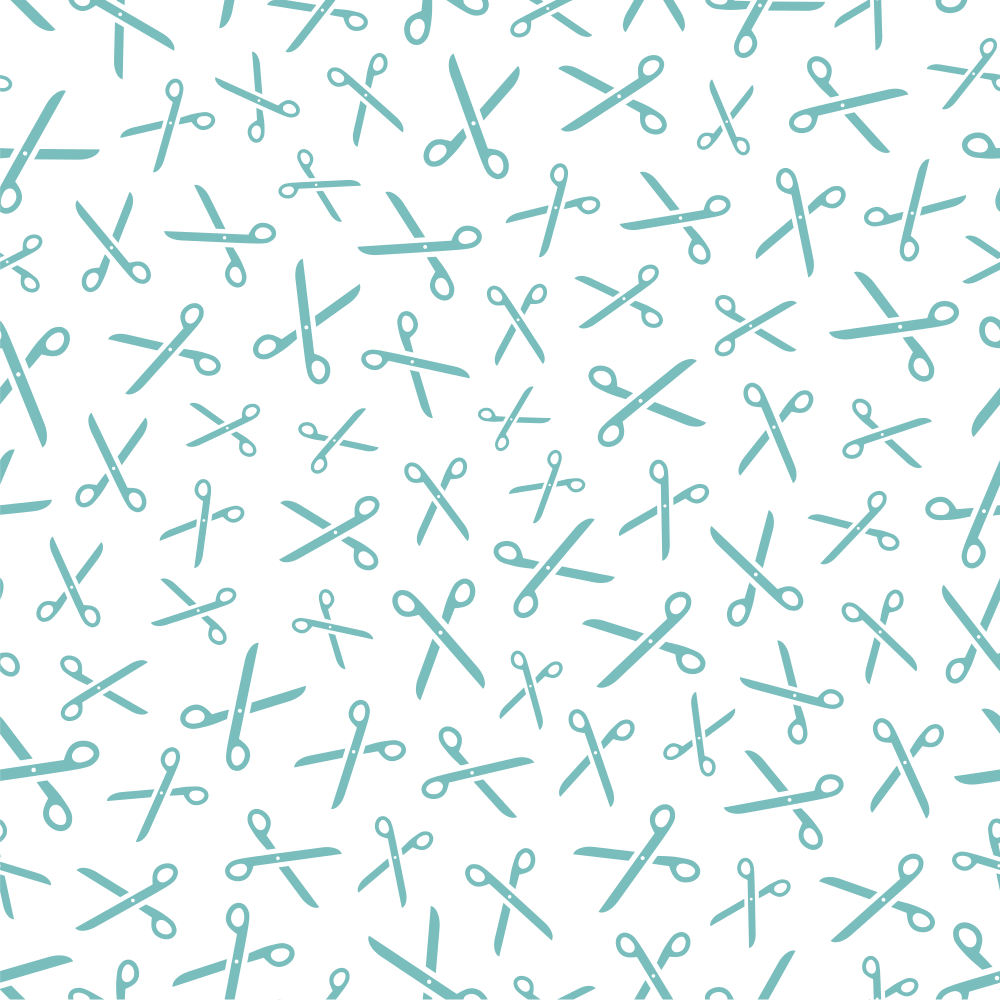 Scissors Fabric - Cornflower