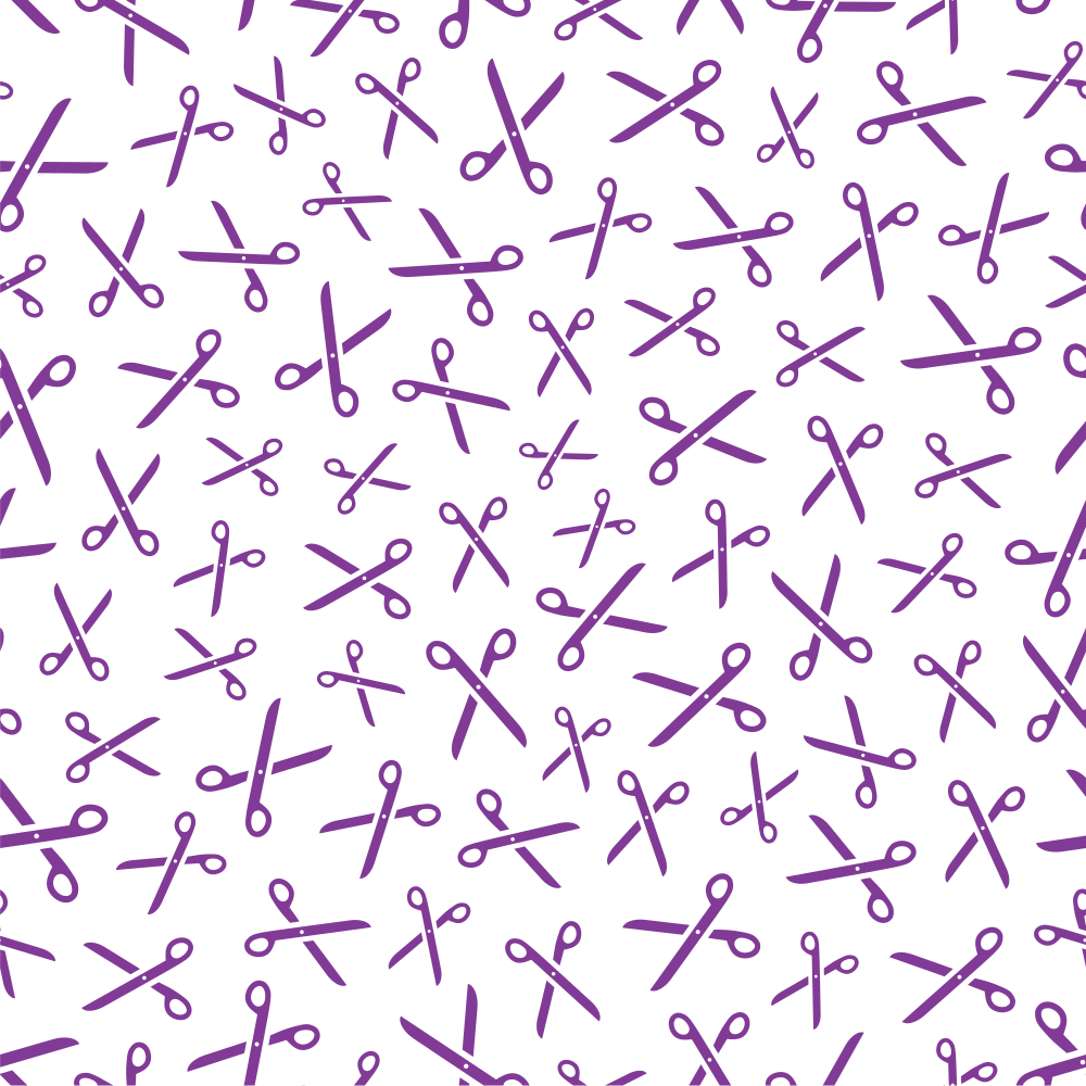 Scissors Fabric - Grape