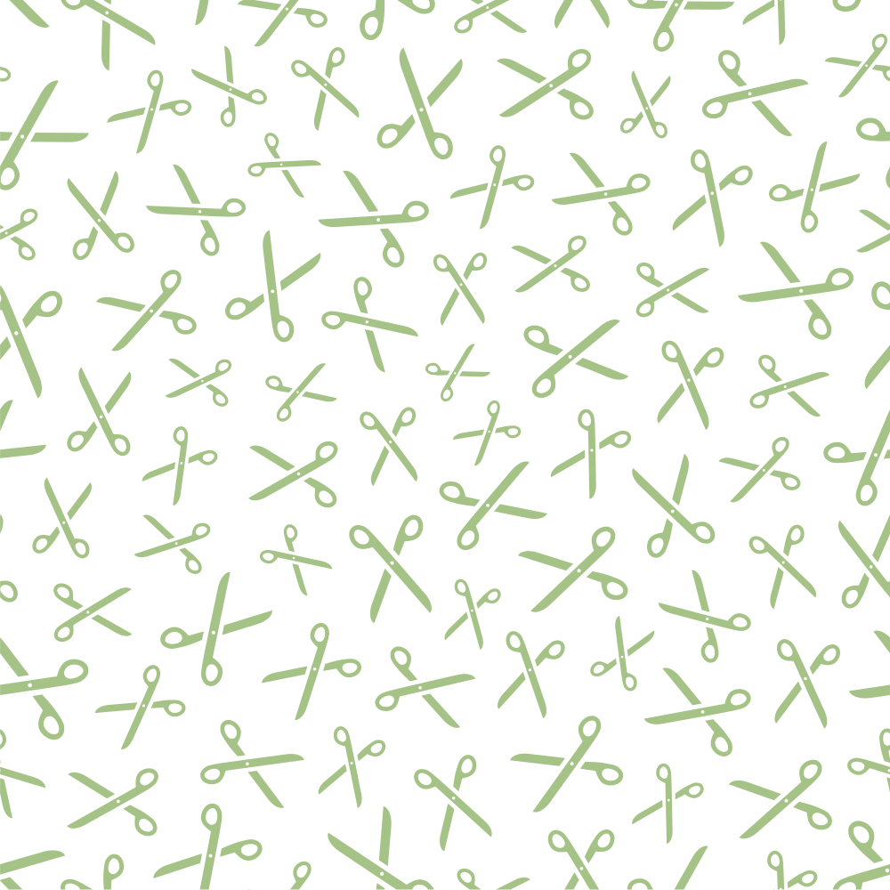 Scissors Fabric - Pistachio Green