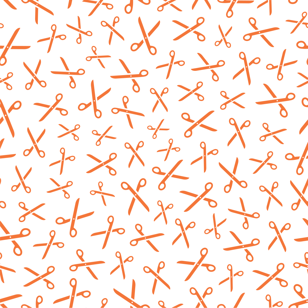 Scissors Fabric - Pumpkin