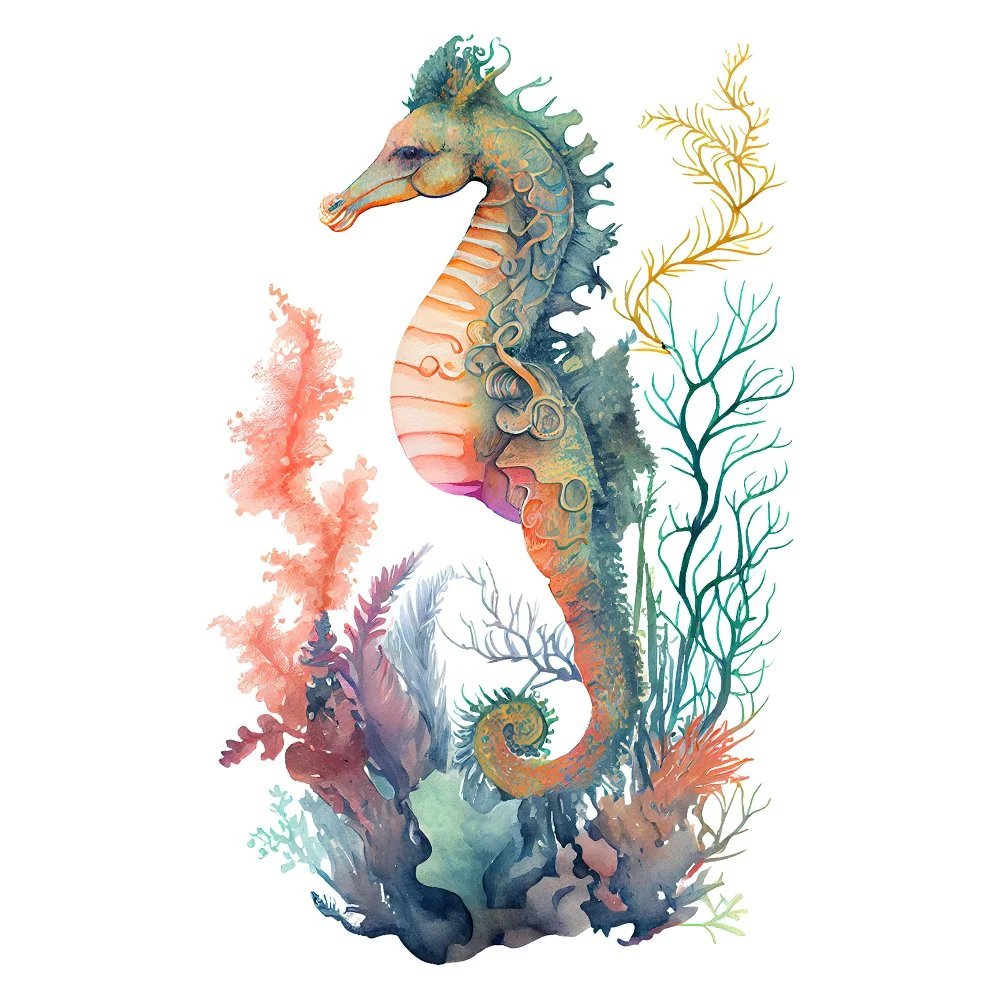 Sea Creatures Sea Horse Fabric Panel