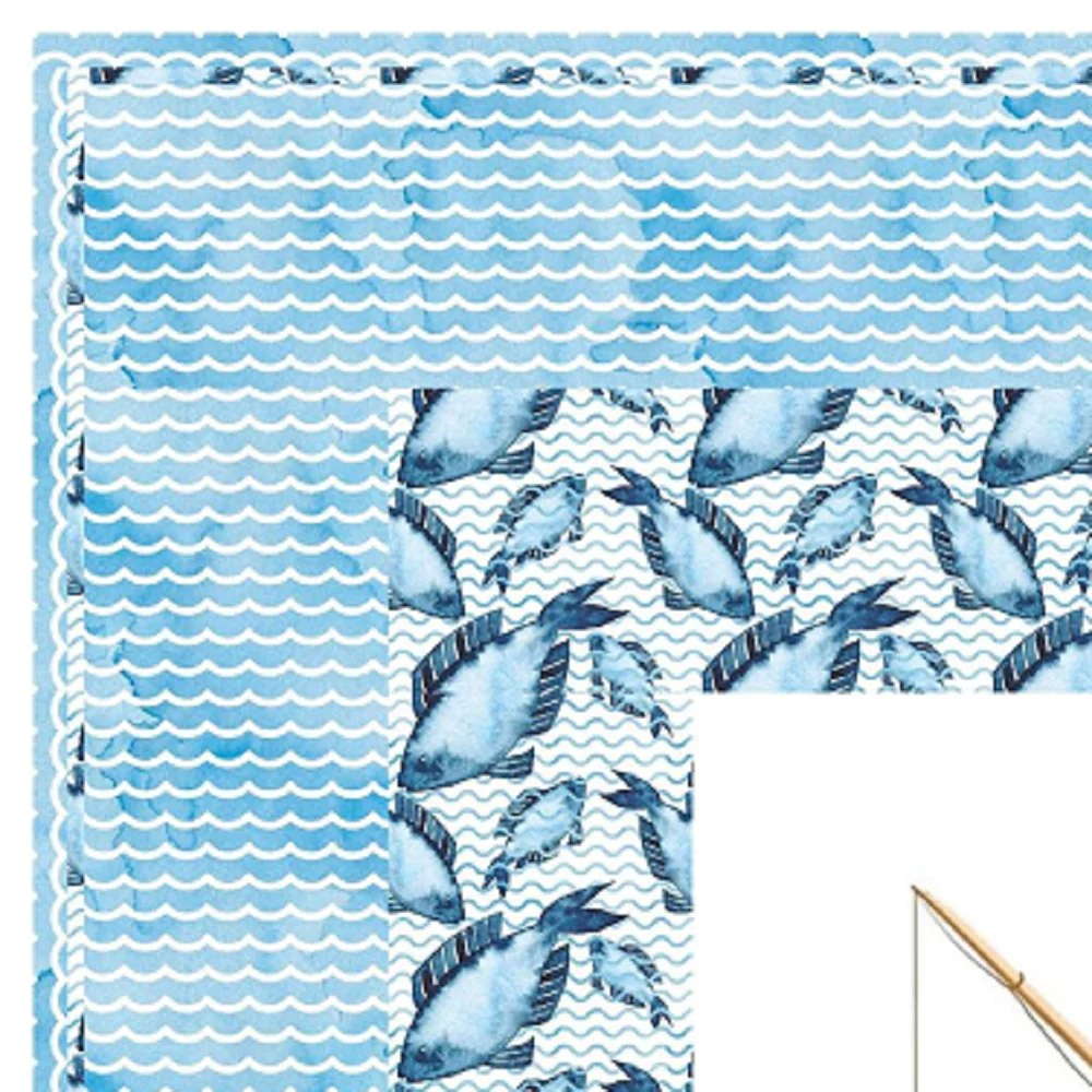 Sea Gnome Fishing Wall Hanging 42" x 42" - Image 2