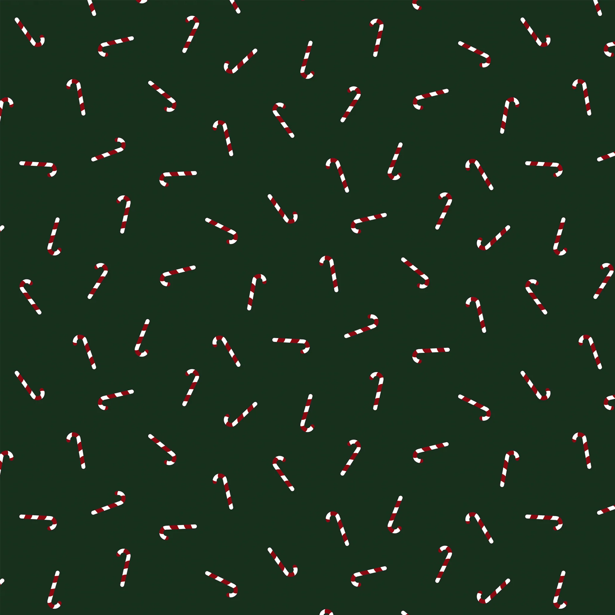 Seasonal Basics Fabric Collection - Candy Canes Green