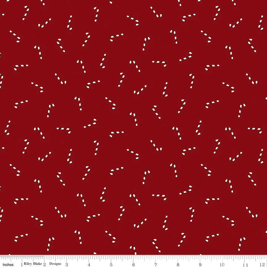 Seasonal Basics Fabric Collection - Candy Canes Red - Image 2
