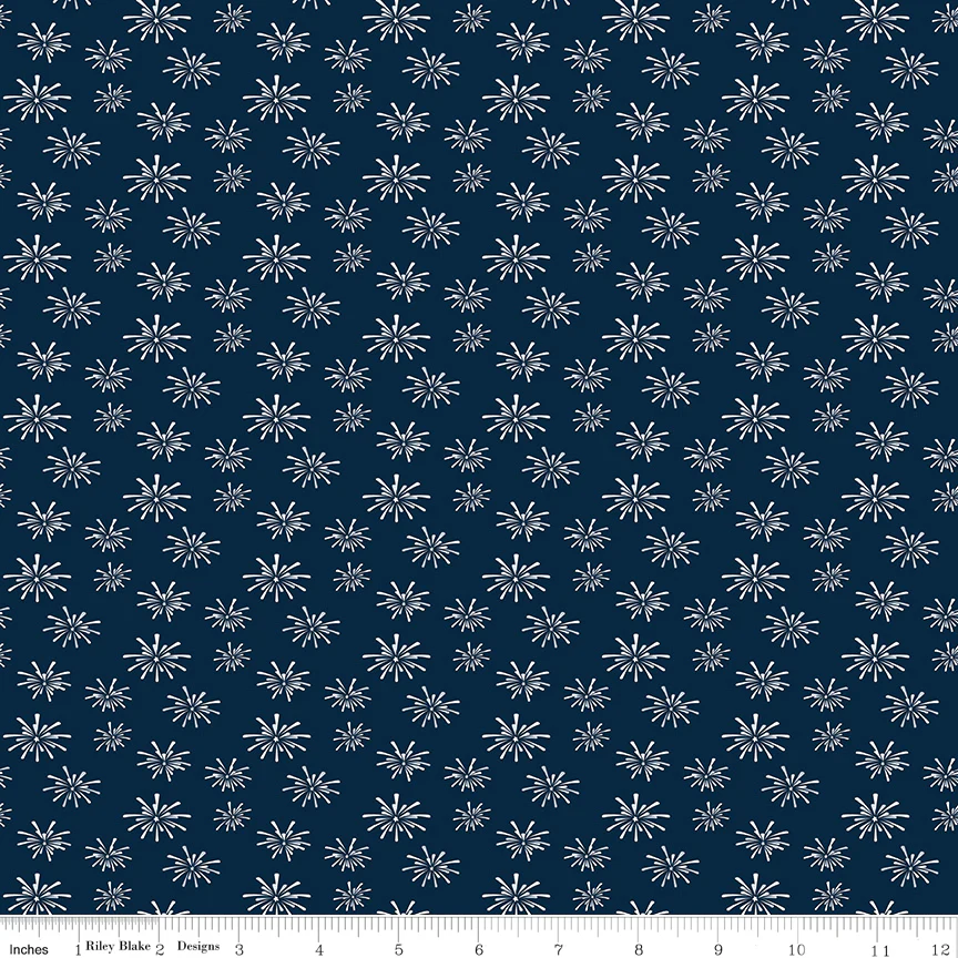 Seasonal Basics Fabric Collection - Fireworks Denim - Image 2
