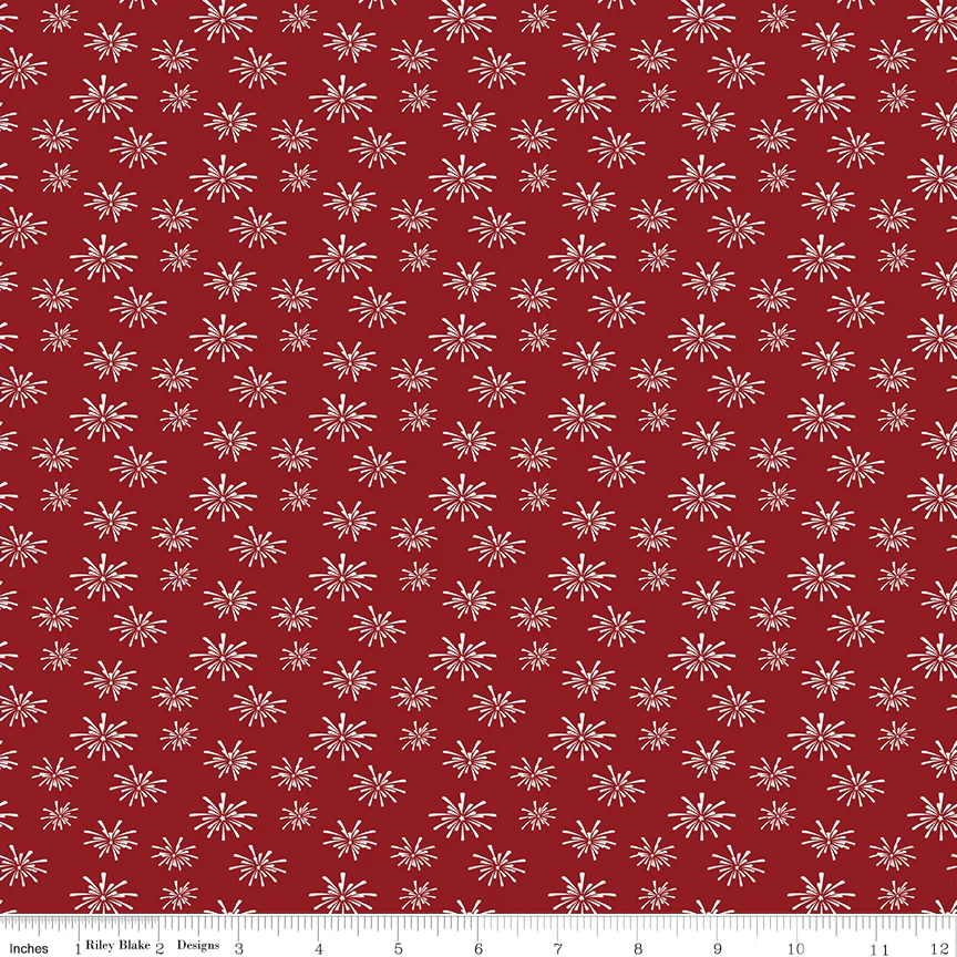 Seasonal Basics Fabric Collection - Fireworks Red - Image 2