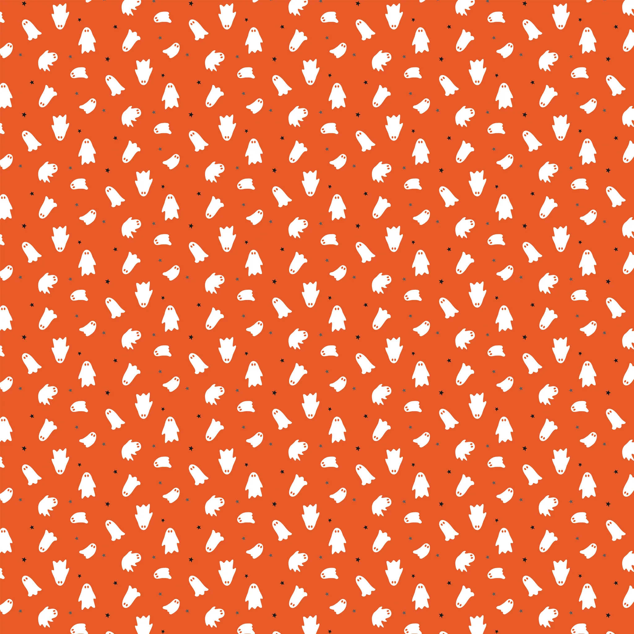 Seasonal Basics Fabric Collection - Ghosts Orange