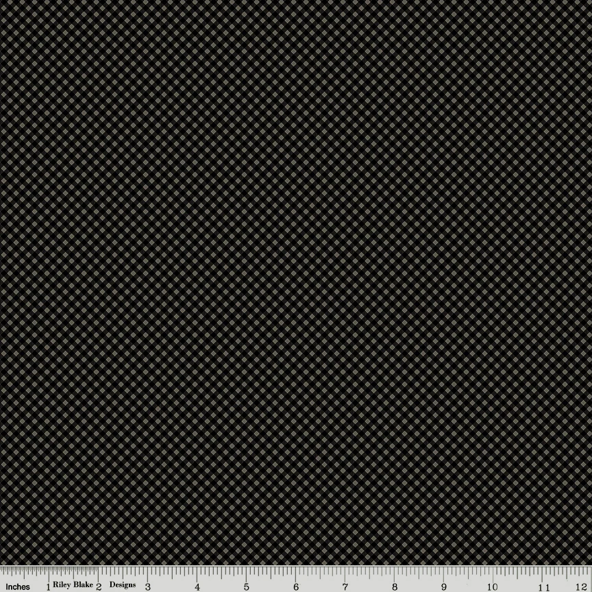 Seasonal Basics Fabric Collection - Gingham Black on Gray - Image 2