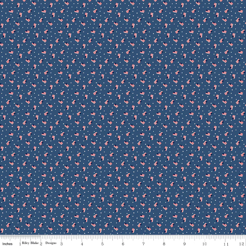 Seasonal Basics Fabric Collection - Grand Ol' Flag Denim - Image 2