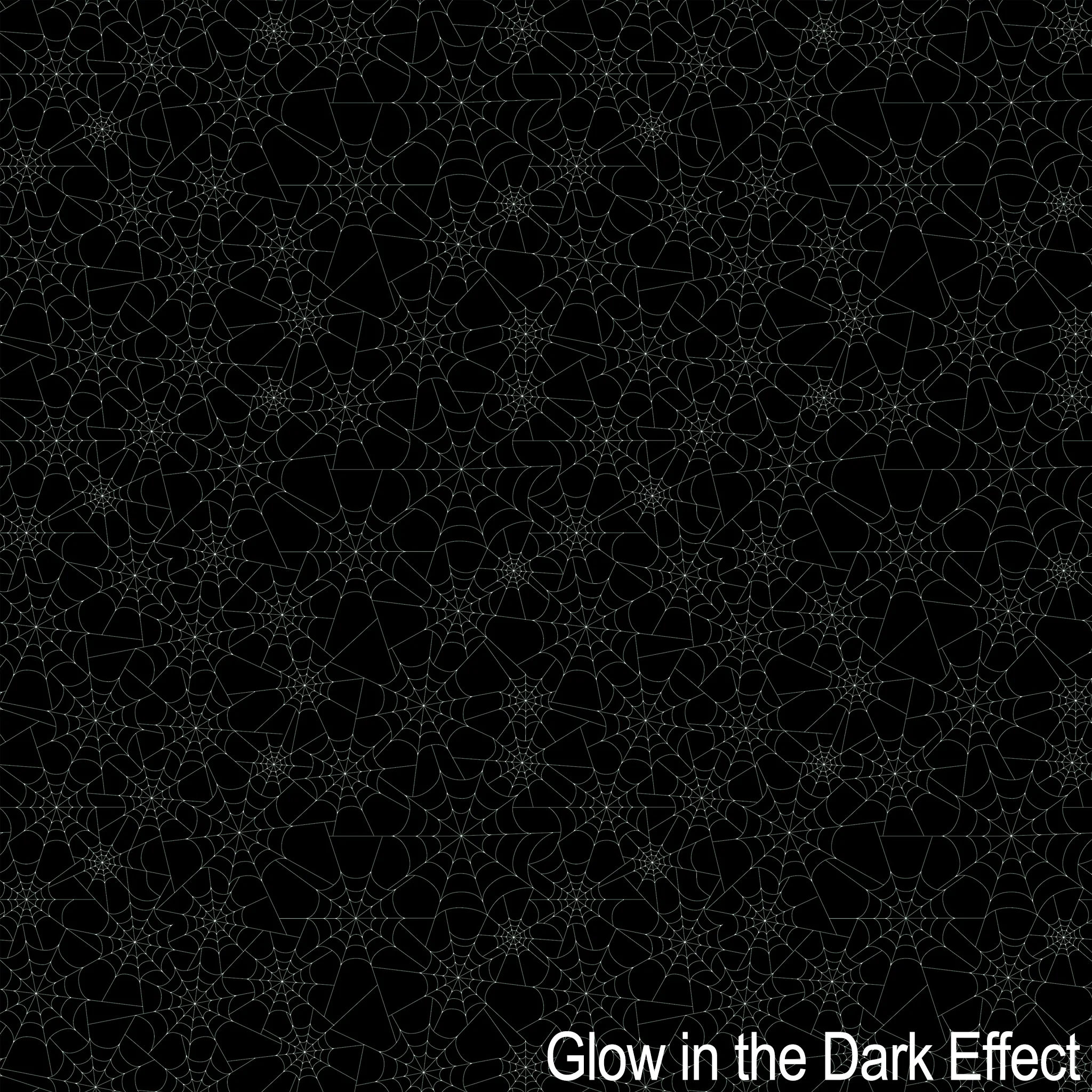 Seasonal Basics Fabric Collection - Spider Webs Black Glow in the Dark - Image 3