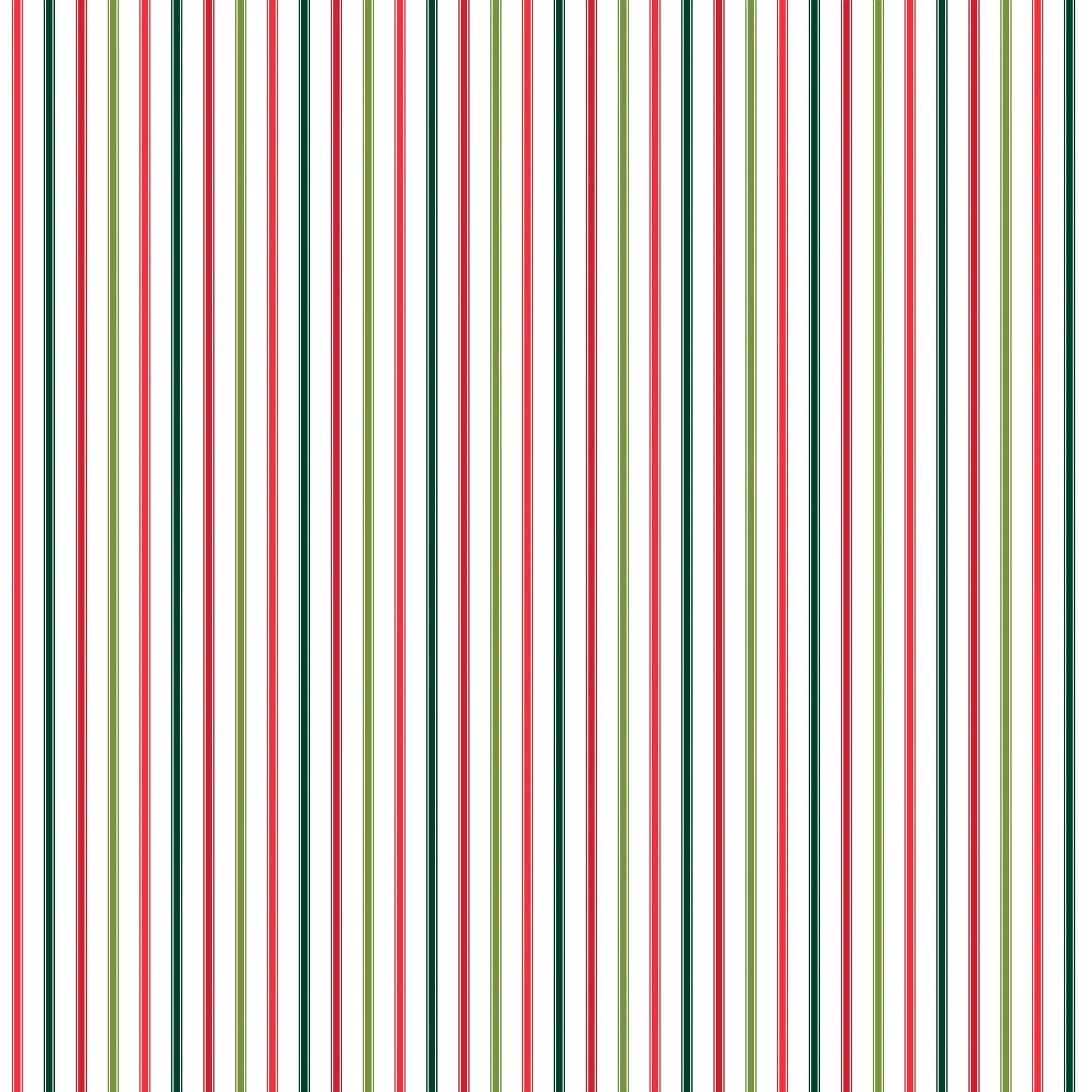 Seasonal Basics Fabric Collection - Ticking Stripe Christmas