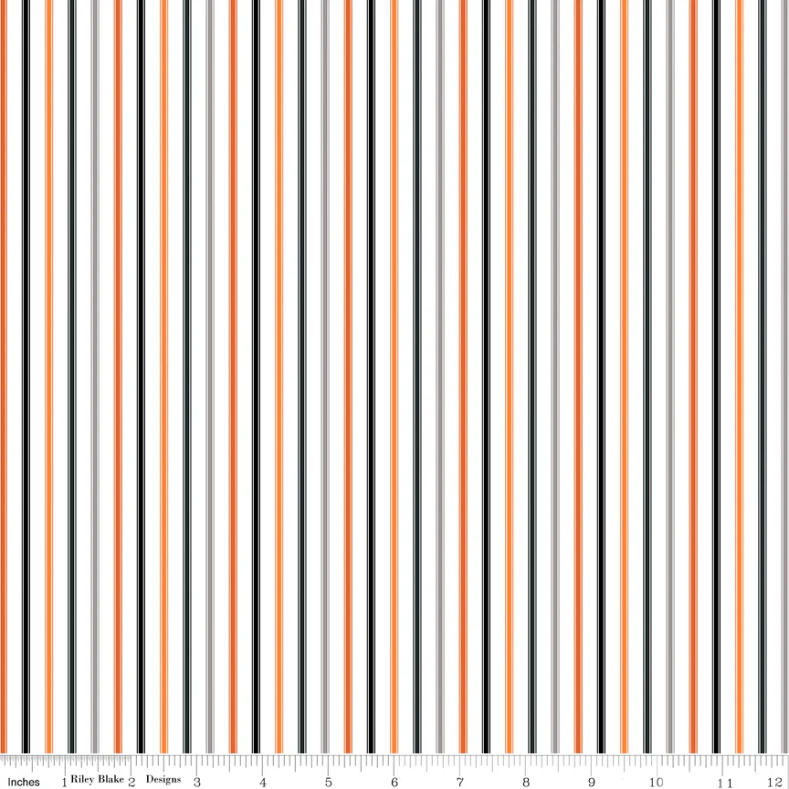 Seasonal Basics Fabric Collection - Ticking Stripe Halloween - Image 2