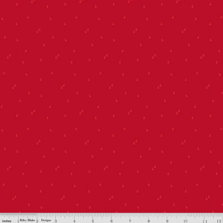 Seasonal Basics Fabric Collection - Trees Red - Image 2
