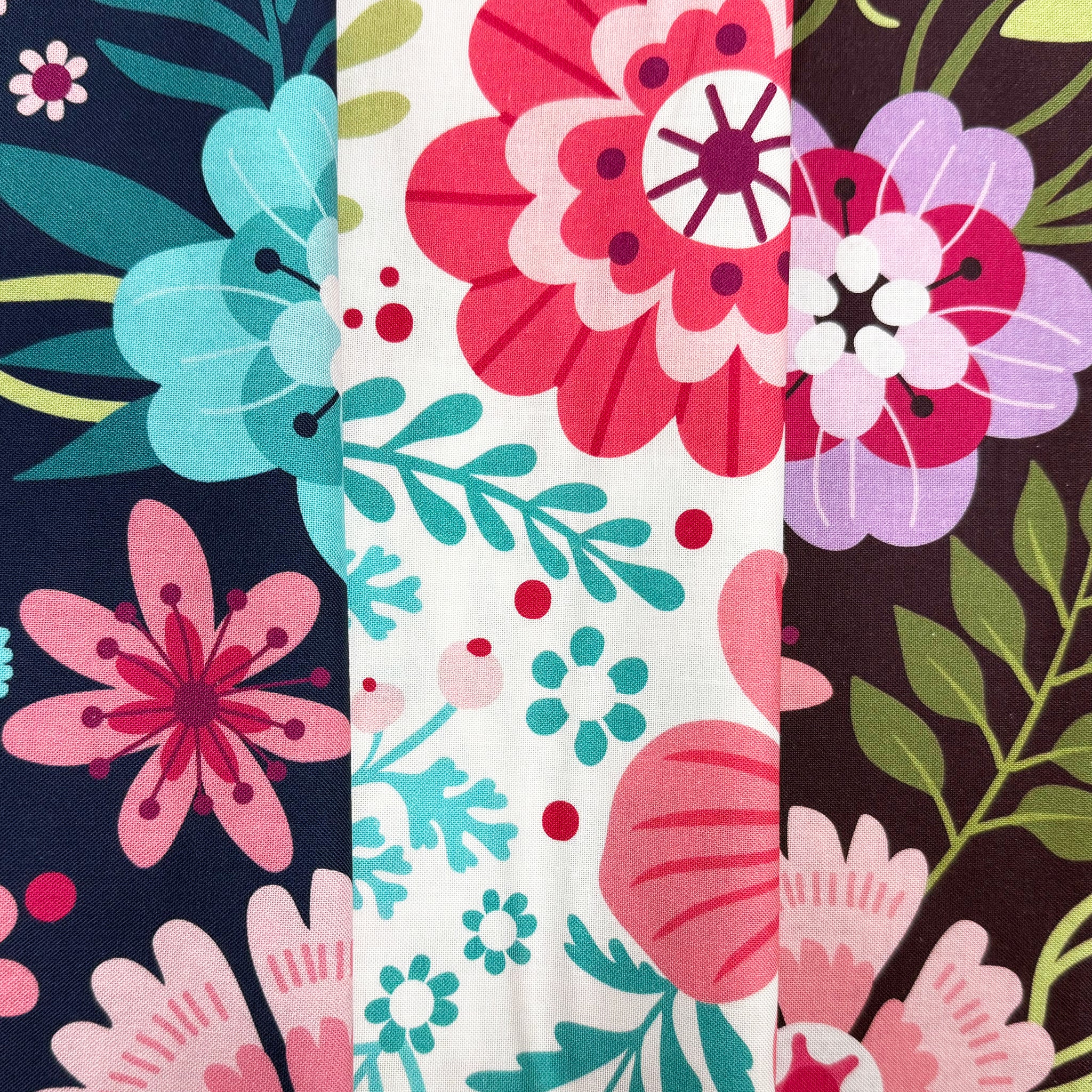 Secret Garden 108" Wide Quilt Backing - Wallflowers Aubergine - Image 5