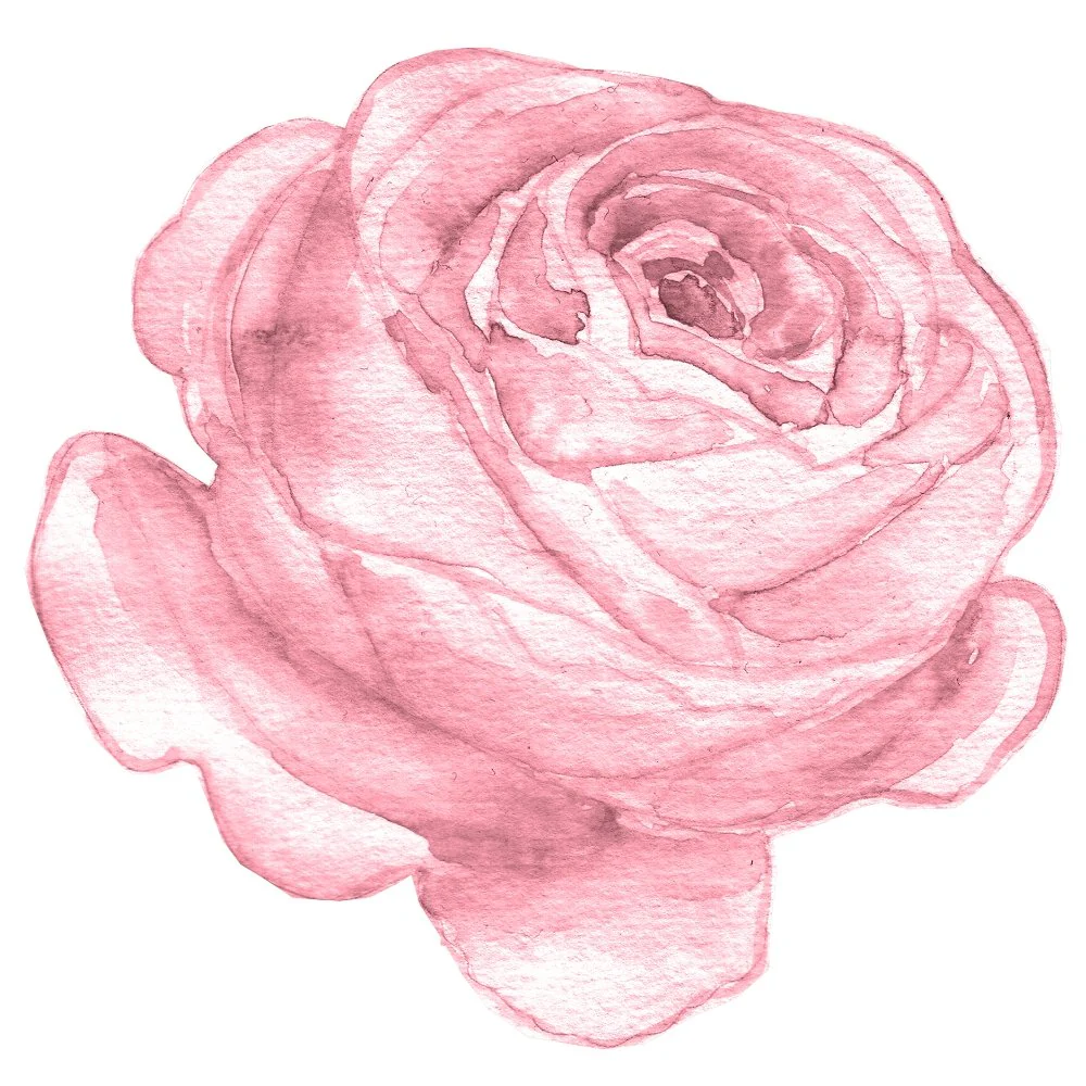 Secret Garden Rose Fabric Panel - Pink