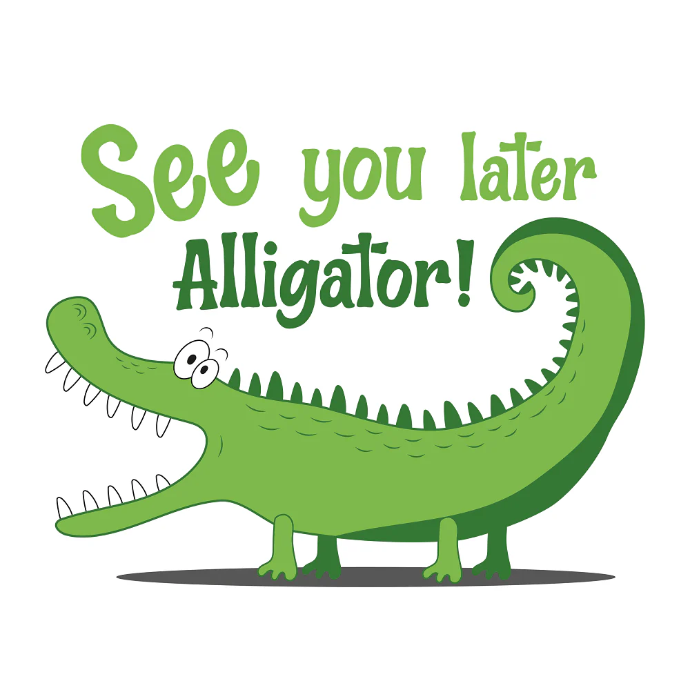 See You Later Alligator Fabric Panel