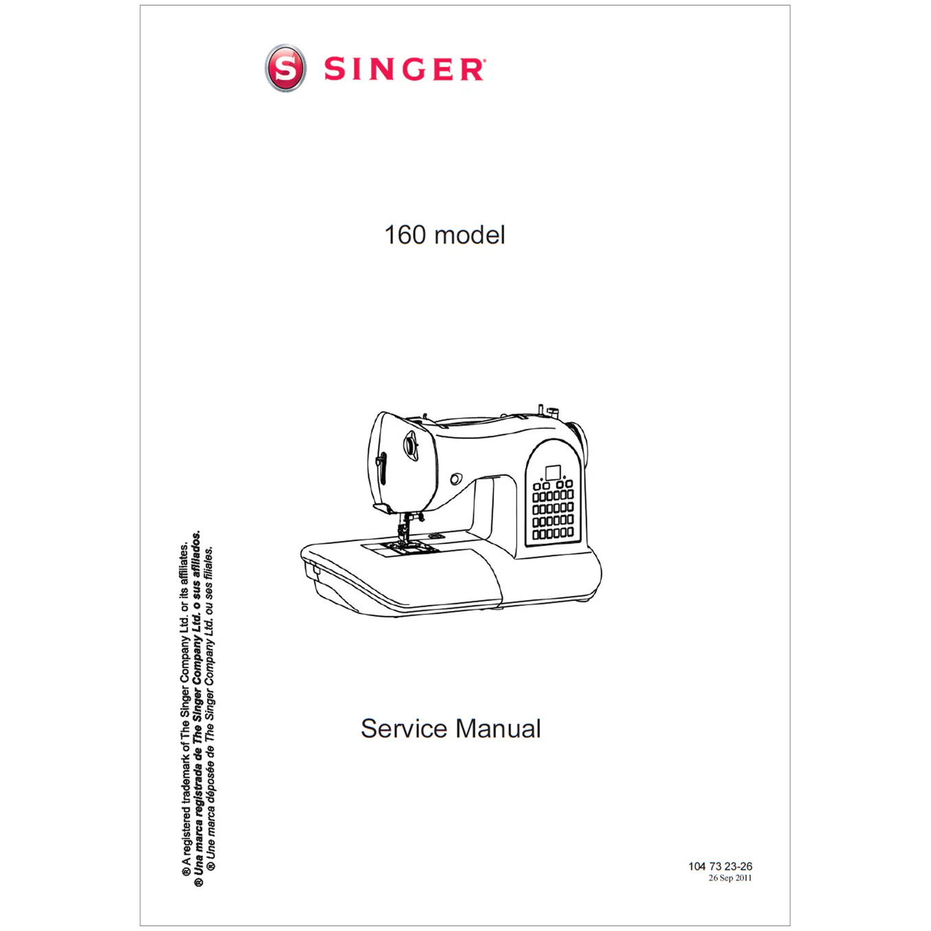 Service Manual, Singer 160