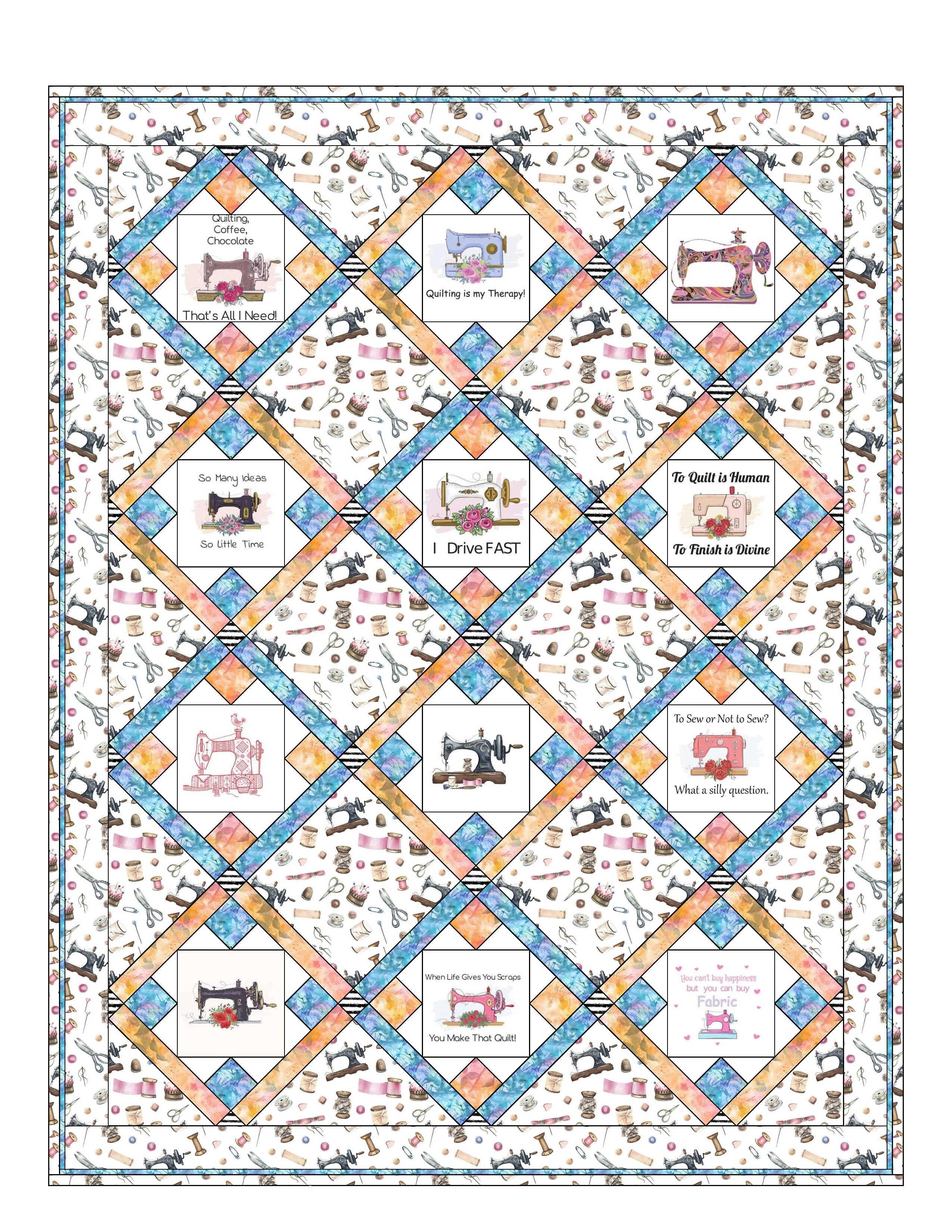 Sew What Quilt Kit - 38” x 50” - Image 2