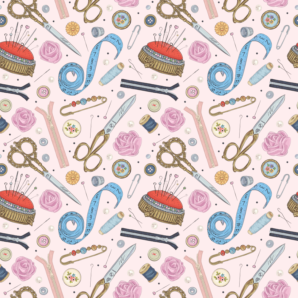 Sewing Elements Fabric - Variation 4