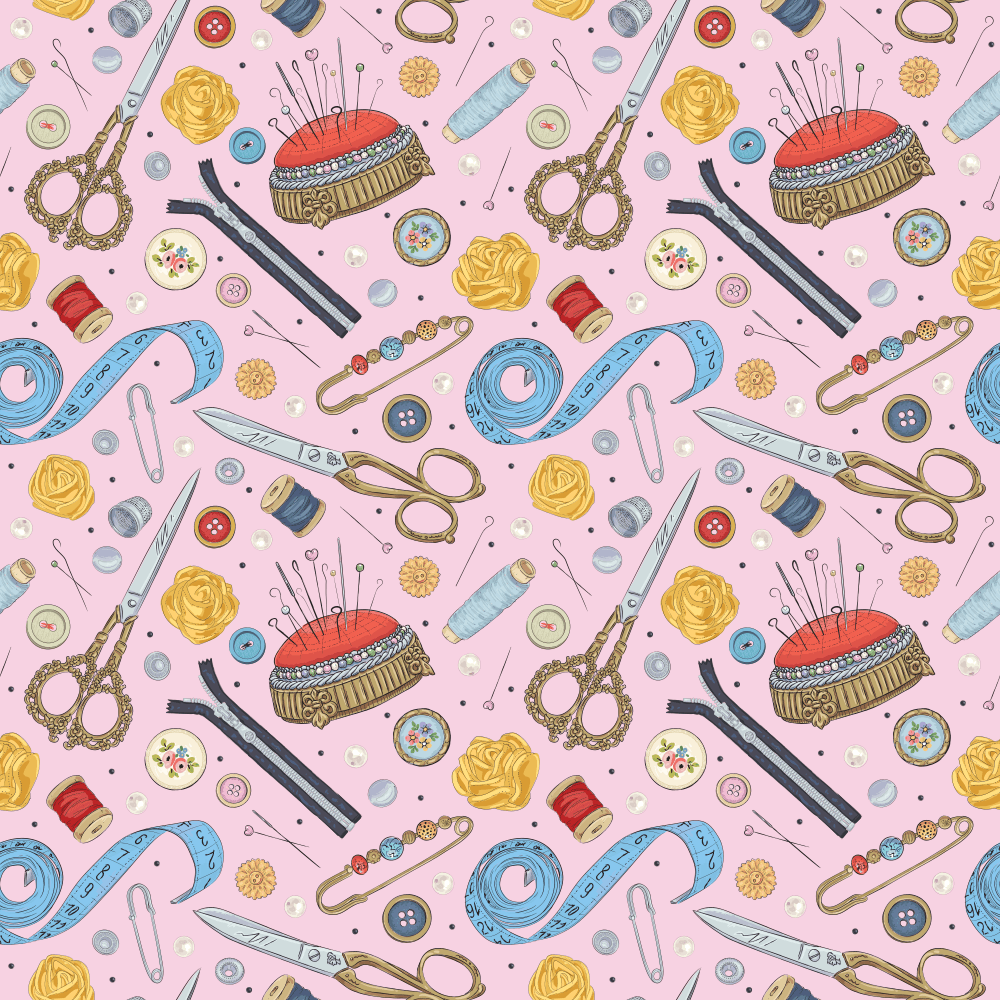 Sewing Elements Fabric - Variation 6