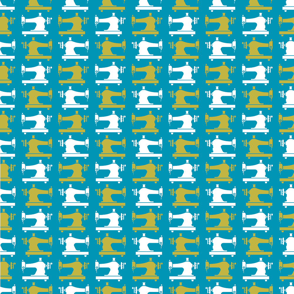 Sewing Machine Fabric - Gold