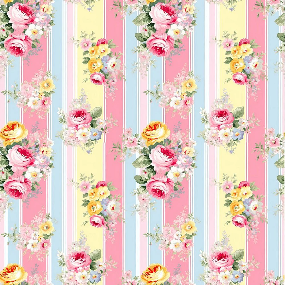 Shabby Pastel Rainbow Pattern #10 Fabric