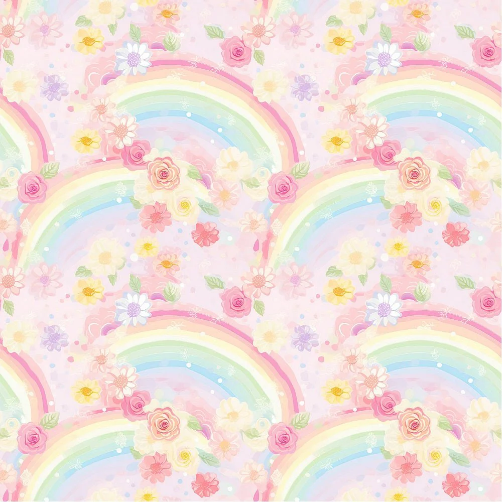 Shabby Pastel Rainbow Pattern #5 Fabric