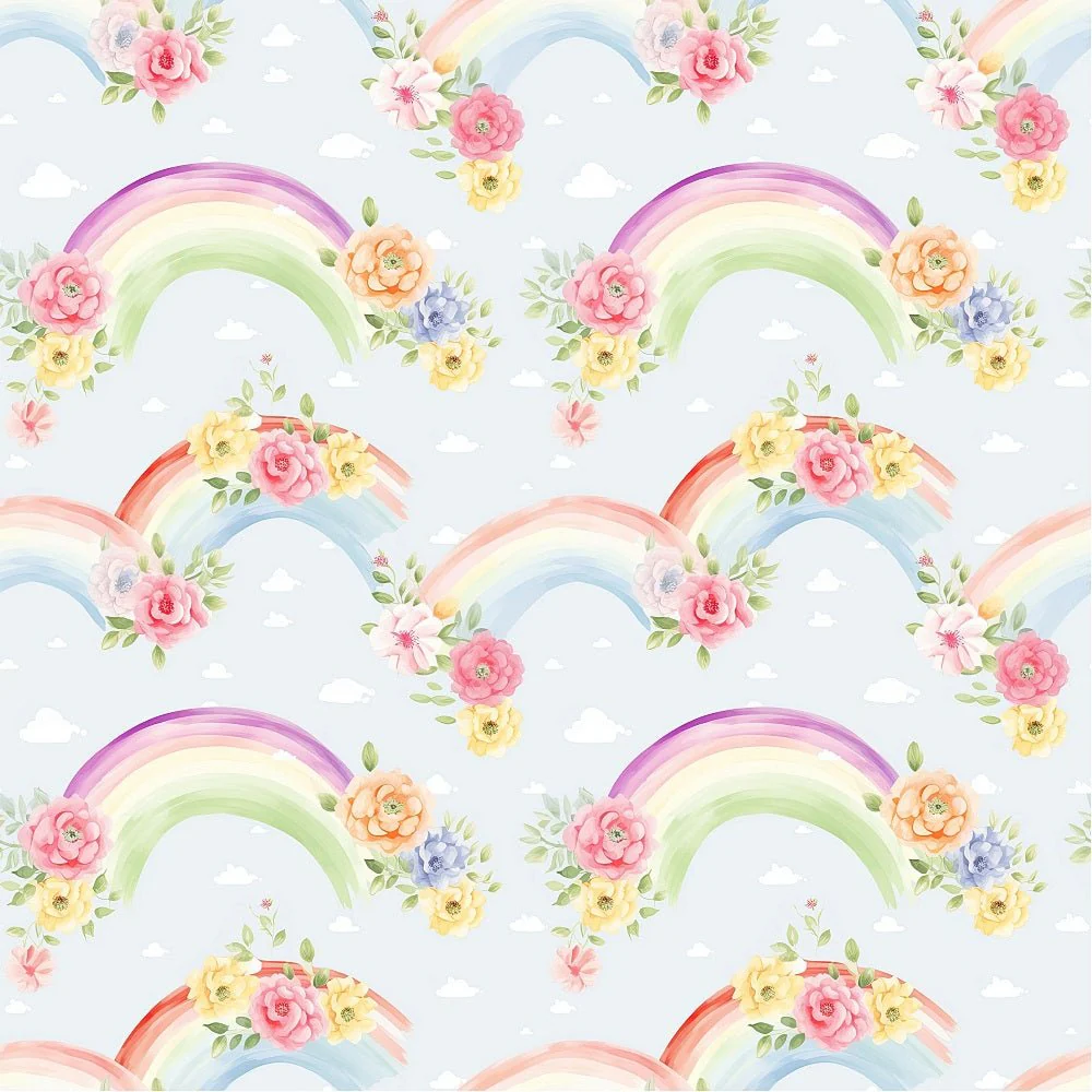 Shabby Pastel Rainbow Pattern #6 Fabric