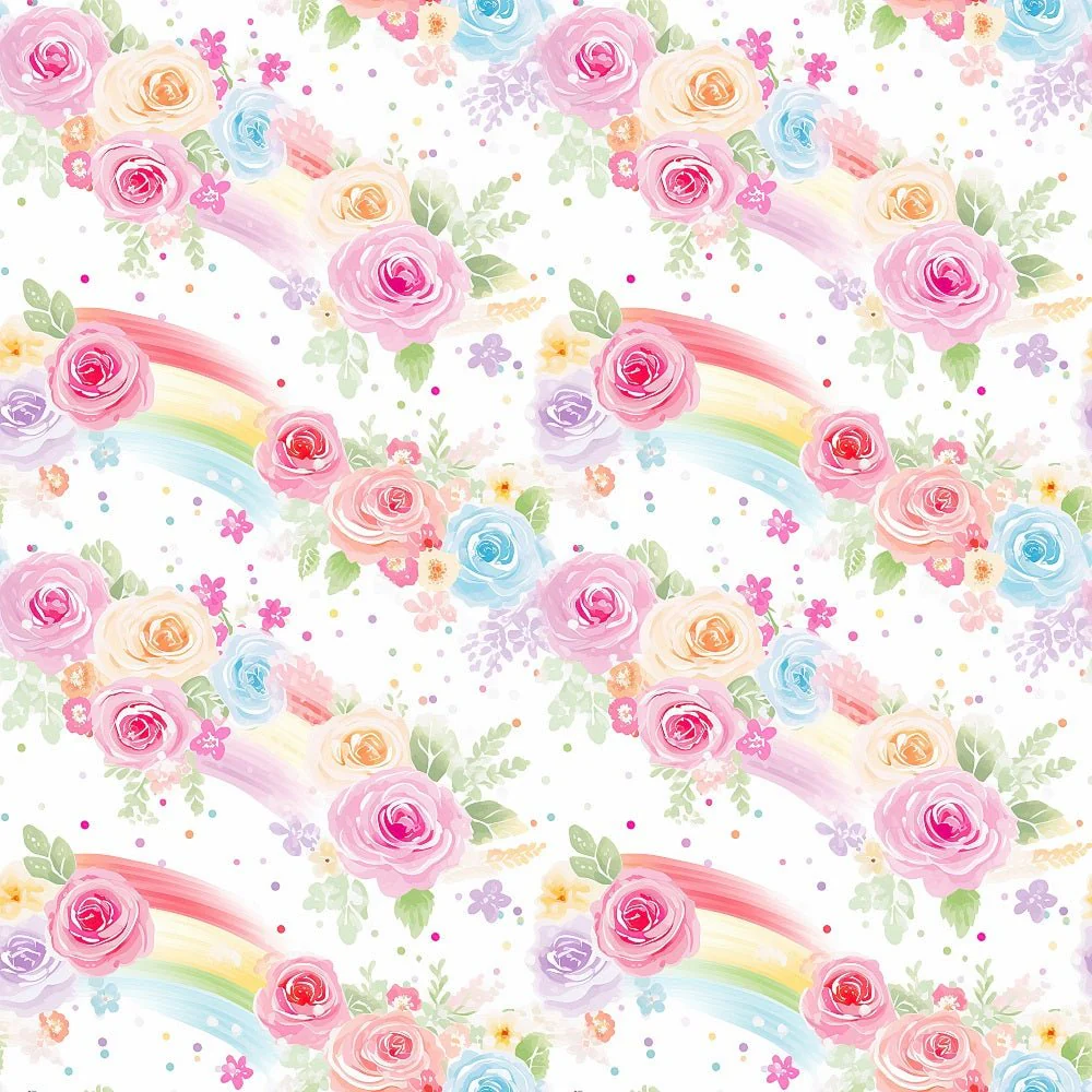 Shabby Pastel Rainbow Pattern #9 Fabric