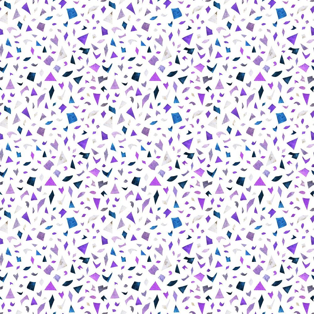 Shapes and Shades of Purple Allover Fabric
