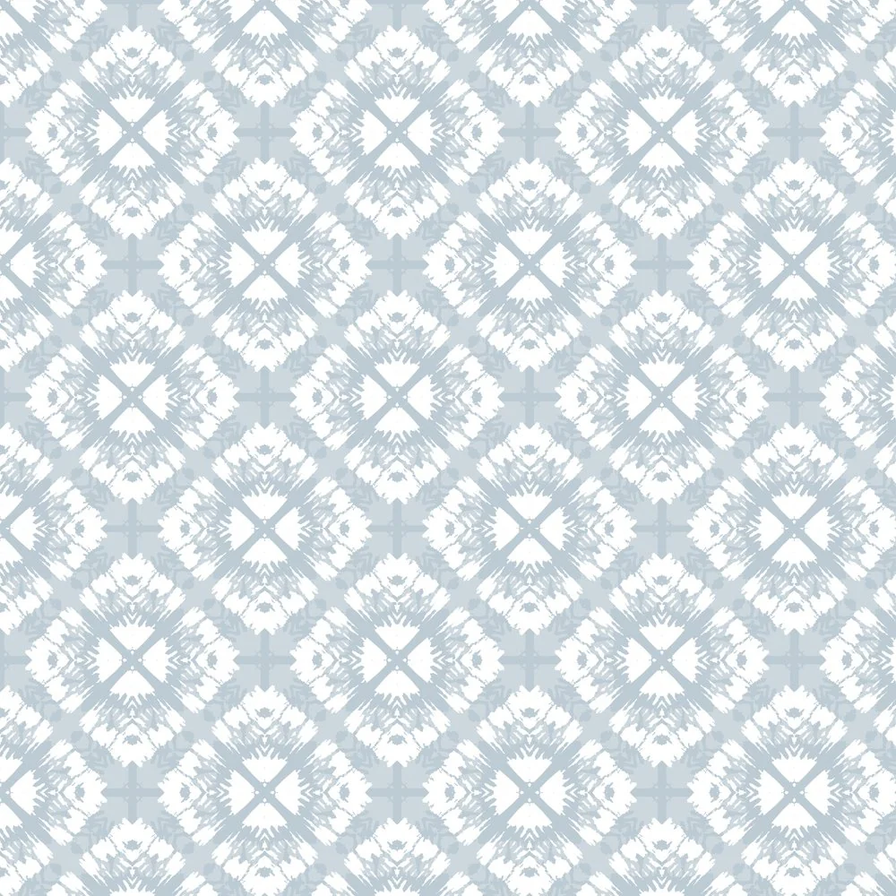 Shibori Diamonds Fabric - Gray