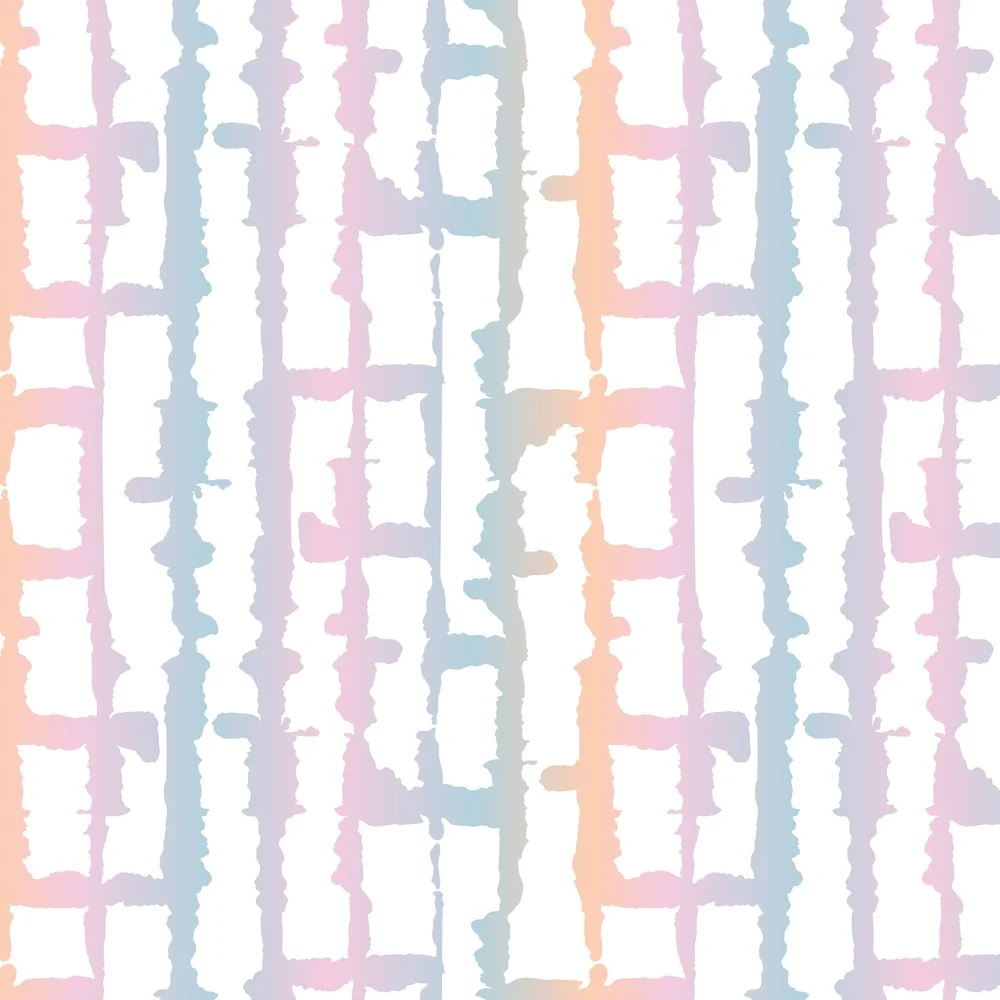 Shibori Holographic Stripes Fabric - Multi