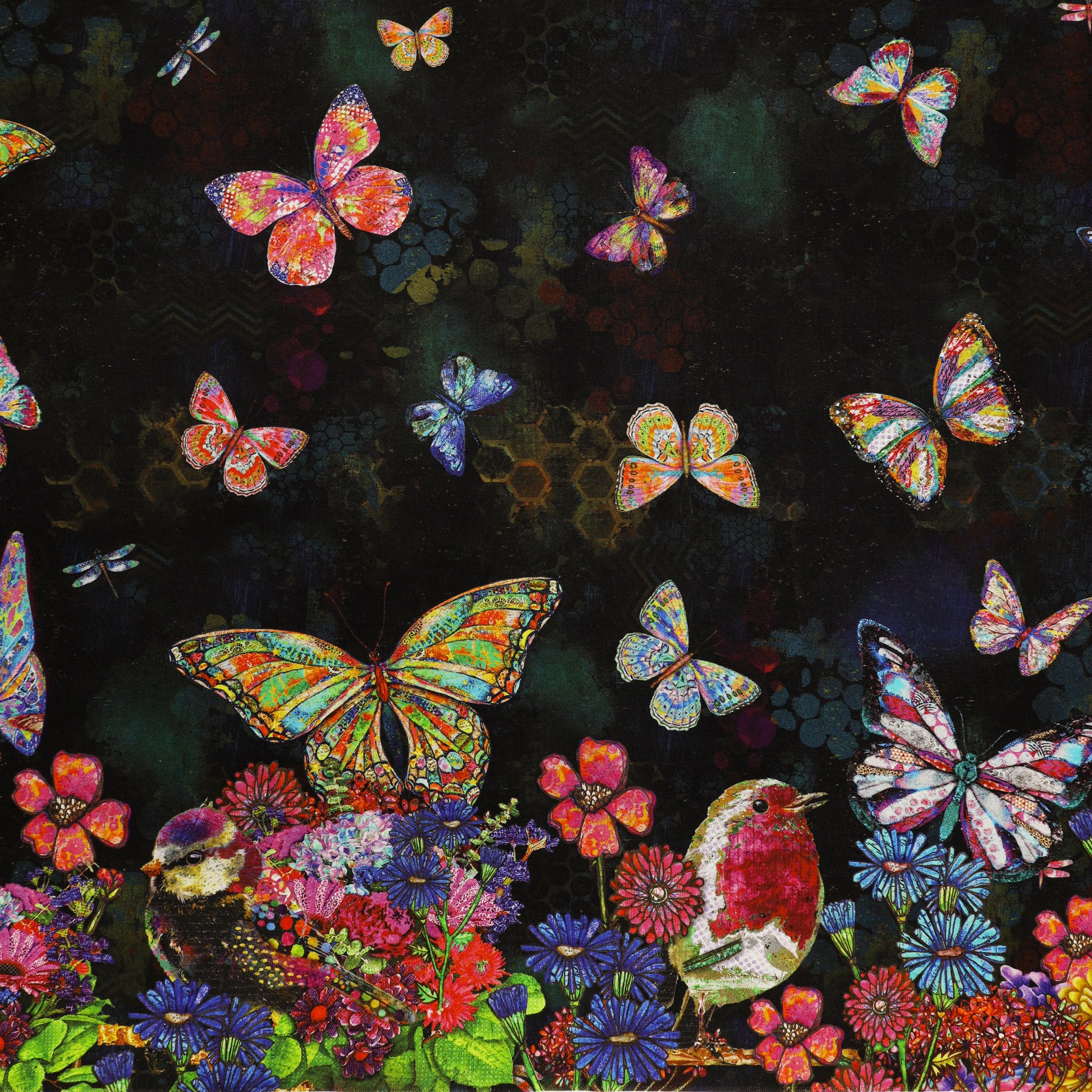 Shine On Fabric Collection - Butterflies in Bloom
