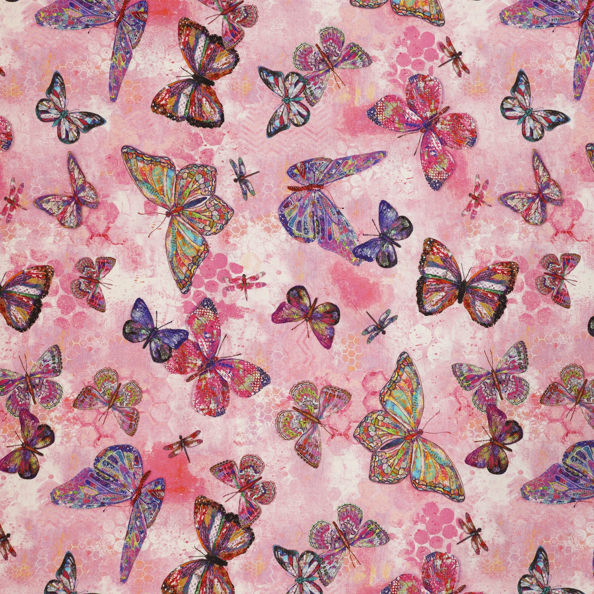 Shine On Fabric Collection - Flutter Pink