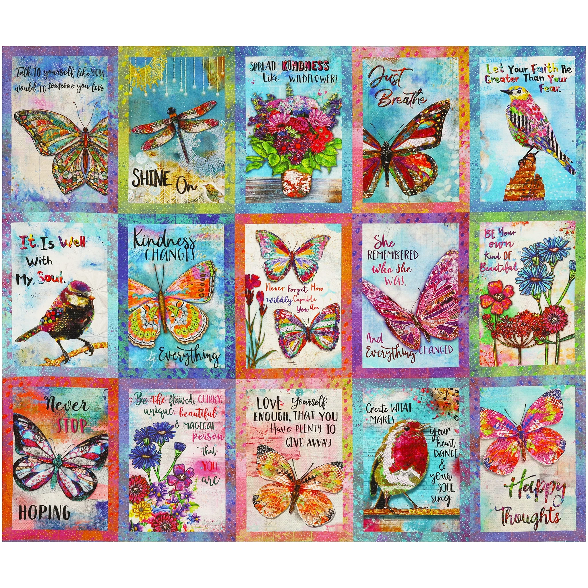 Shine On Fabric Collection - Spread Kindness Panel
