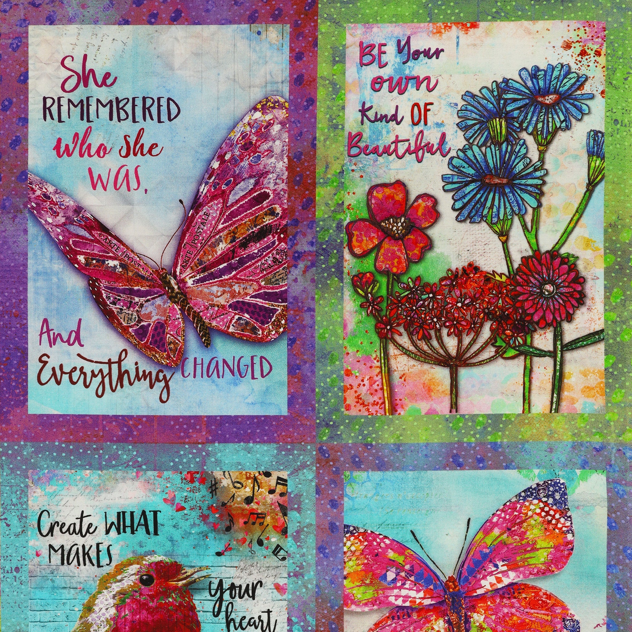 Shine On Fabric Collection - Spread Kindness Panel - Image 5