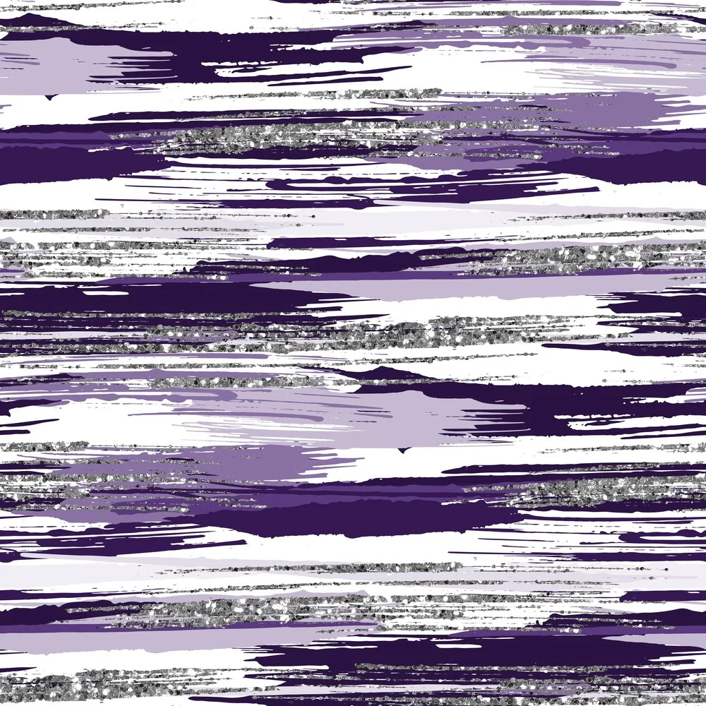 Silver Glitter and Brush Stroke Fabric - Fading Horizon