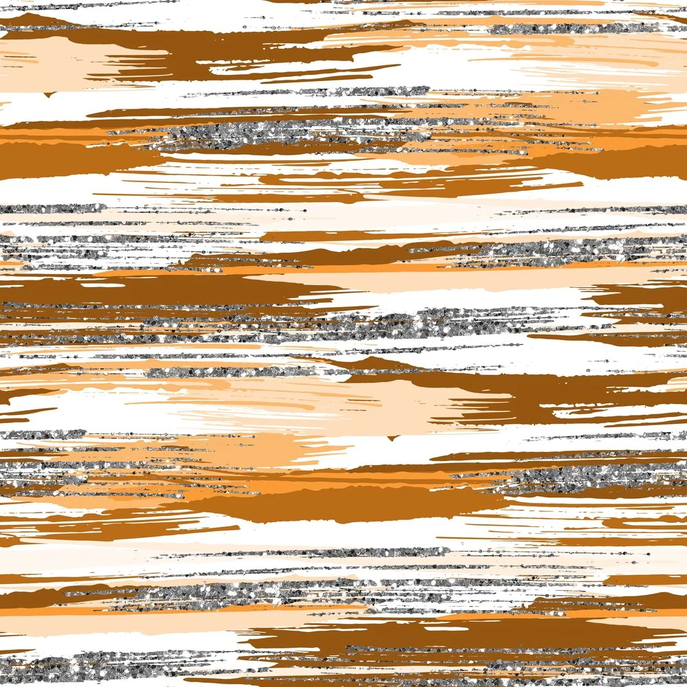 Silver Glitter and Brush Stroke Fabric - Miami Marmalade