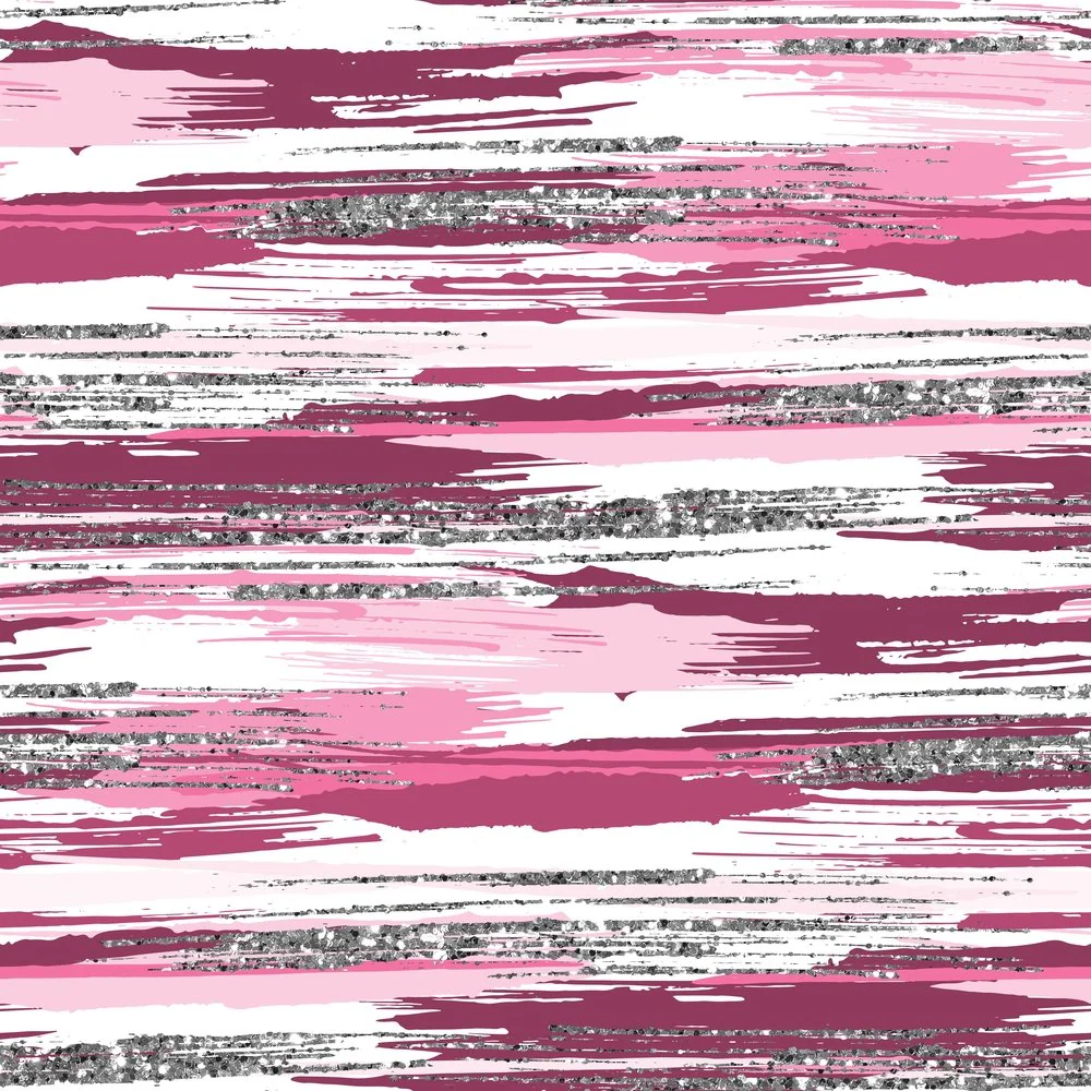 Silver Glitter and Brush Stroke Fabric - Shark Bait